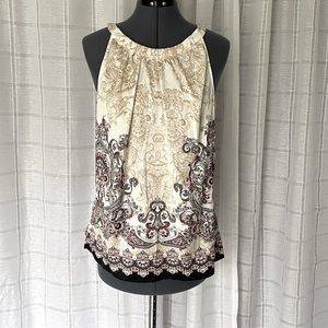 WHBM Sleeveless Satin Halter Neck Top